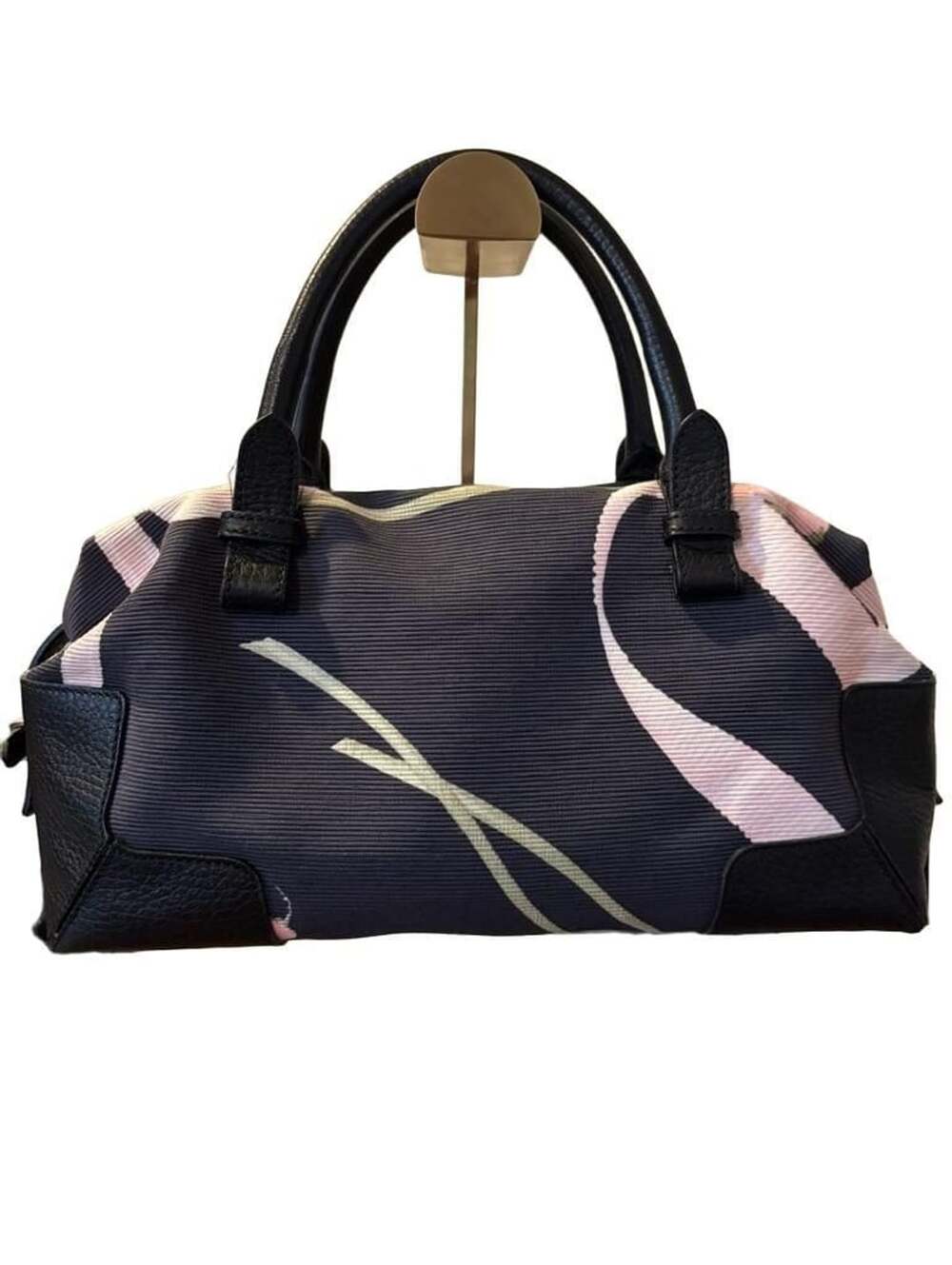 Salvatore Ferragamo Floral Print Mini Boston Handbag